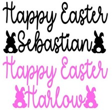 HAPPY EASTER NAME DECAL LABEL