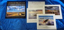 Air Combat Legends Vol II  Nicolas Trudgian  SIGNED  & 3 SIGNED PRINTS WW2 Art