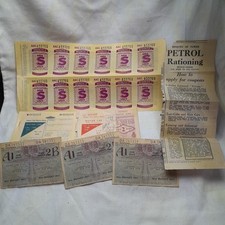 Vintage Motor Fuel Ration Books, Stamps & Ephemera C1957