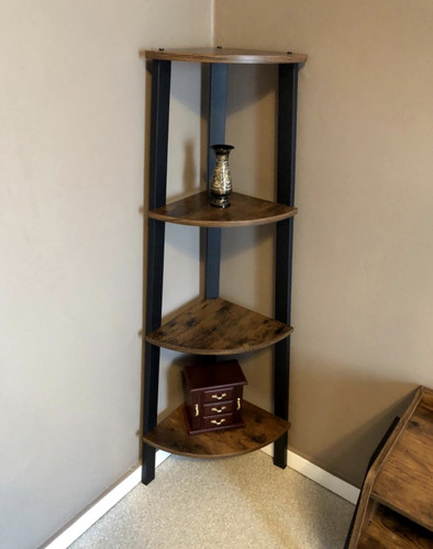 Small corner bookcase vintage - bookcase,