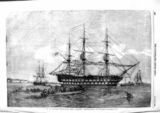 Original Old Antique Print