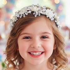 Flower Girl Headpiece Ivory