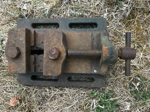 Very old bench mounted flat - mounted,