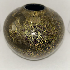 Isle of Wight Studio/Harris 'Azurene Gold' Glass Vase