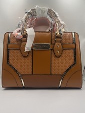 River Island quilted handbag in a tan or brown color