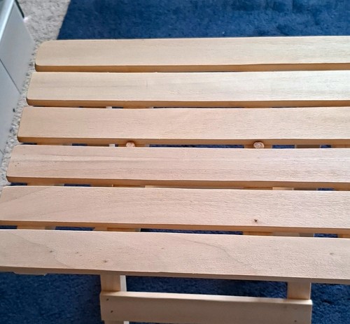 Natural wood folding stool - wood,