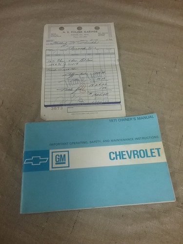 Vintage 1971 chevrolet owner - vintage, owner's