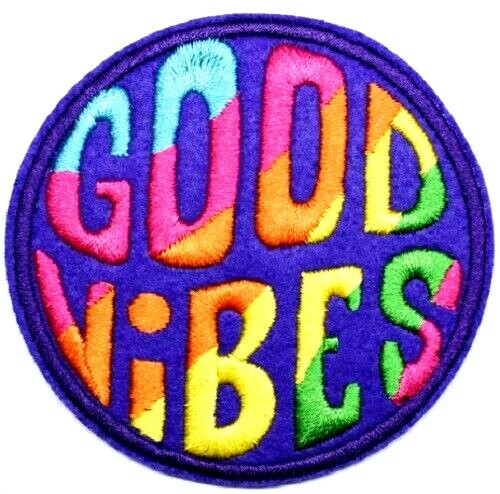 Good vibes patch embroidered - good,