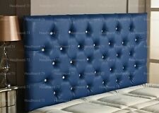Faux Leather Diamante Headboard 26 inches high