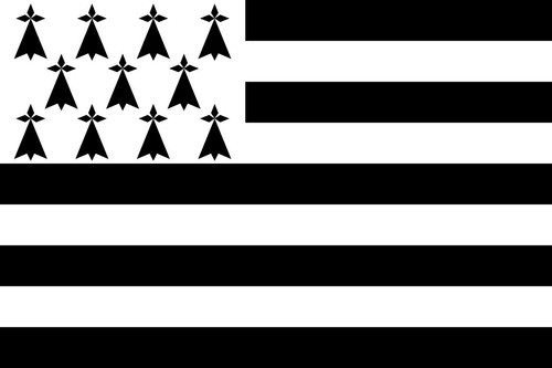 Brittany breton flag vinyl - brittany,