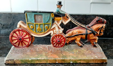 ANTIQUE 7" HUBLEY HORSE DRAWN
