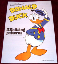 DONALD DUCK - GARY KENNEDY / INTARSIA - 3 KNITTING PATTERNS 4 PLY DISNEY