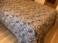 Vintage hand made William Morris style Double bedspread Bed Cover/ Throw