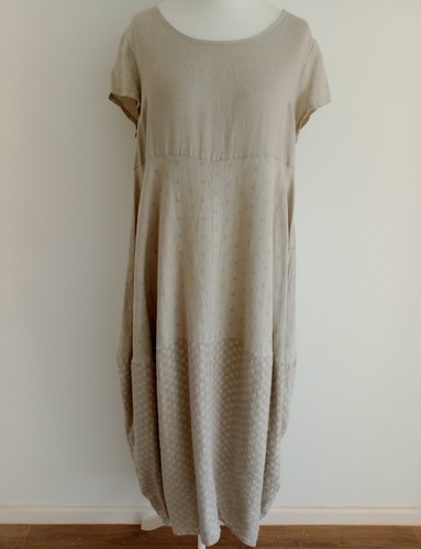 Blueberry textured taupe linen - blueberry,