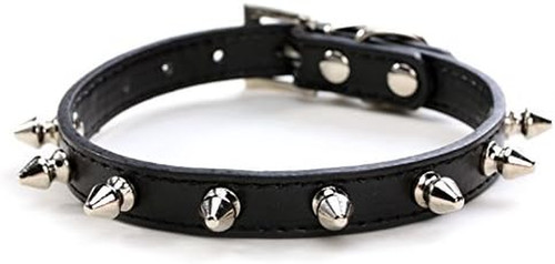 Spiked studded leather dog - leather,