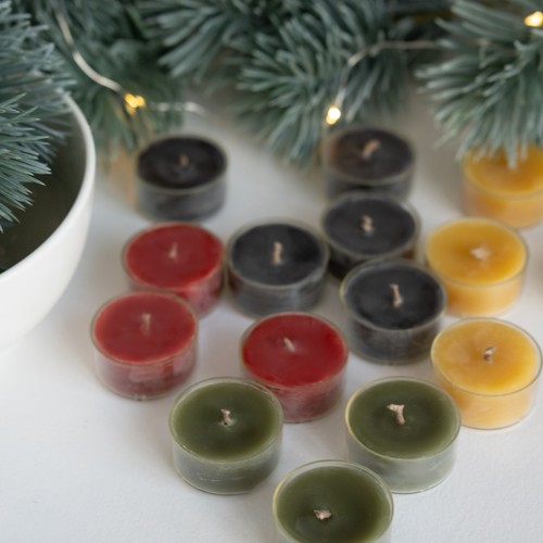 Beeswax tealight candles - beeswax,