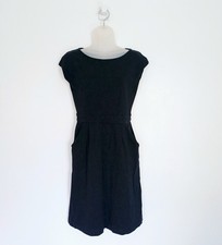 Boden Dress Size 8 Womens Black Shift Jersey Short Sleeve