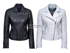 Ladies biker style quilted - ,