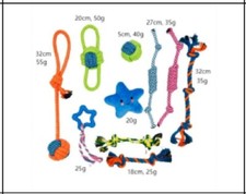 Clearance! 20x10 Assortment of Dog rope toys for Medium to large dogs
