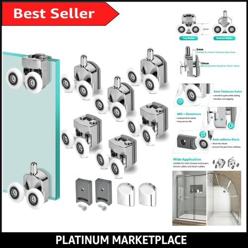Aluminum piece shower roller - 8-piece,