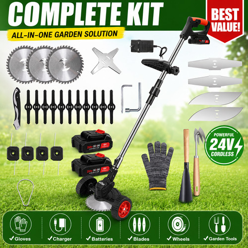 Cordless grass trimmer garden - grass,