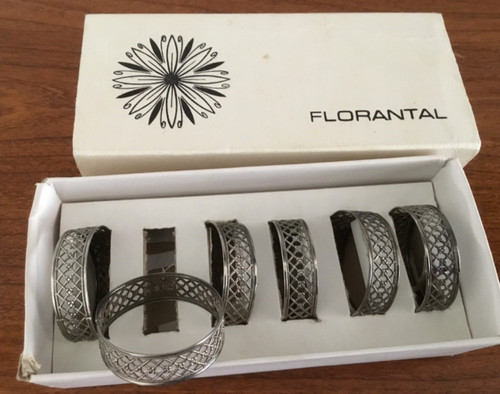 Florantal silver plated napkin - silver,