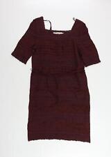 nice things Womens Purple Cotton Sheath Size 8 Square Neck Pullover - Lace Detai