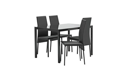 Lido glass black dining table - glass,