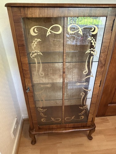 Vintage glazed walnut veneer - vintage,