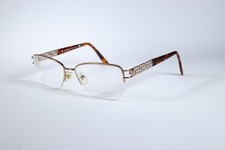 Versace Eyeglasses 1220-B Womens Gold Semi-Rimless Metal Eyewear Glasses Frames