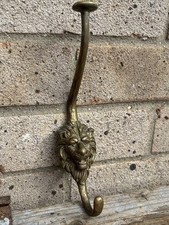 Lion Brass Double Coat Hook