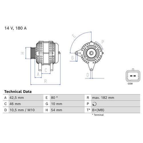 Bosch car alternator 12v - car, fits