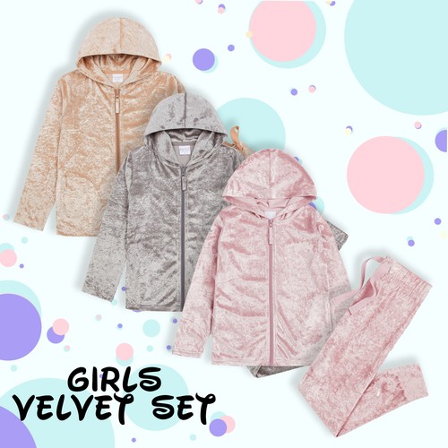 Girls crushed velvet lounge - girls,