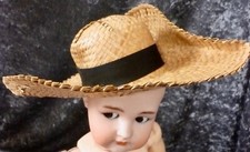 ANTIQUE STRAW HAT for a DOLL