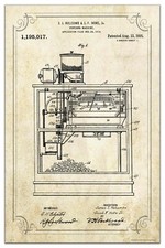Vintage Popcorn Machine Patent Art Print 11x17 Ice Cream Parlor Shop Wall Decor