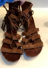 TOPSHOP WOMENS BROWN SUEDE