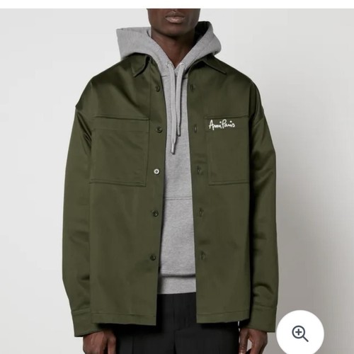 Ami paris green twill button - ami,