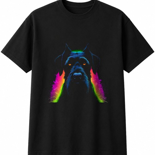 Colourful giant schnauzer dog - giant,