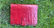 Filofax Mulberry Red Croc Effect Calf Leather Organiser Planner Diary