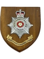 Northamptonshire Police Wooden Shield Wall Plaque Northampton