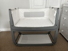 SnuzPod3 Baby Bed with Mattress and Accessories Grey