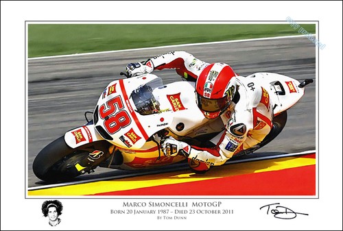 Marco simoncelli signed motogp - simoncelli,