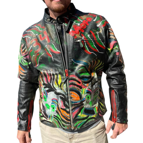 Vintage biker jacket - vintage,