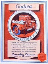 Coventry Climax GODIVA Fire-Fighting Pumps ADVERT #3 : Small 1953 Print 670/119