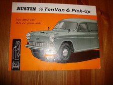 Austin 1/2 Ton Van & Pick-Up car brochure. c.1962/3 Good condition Free post UK