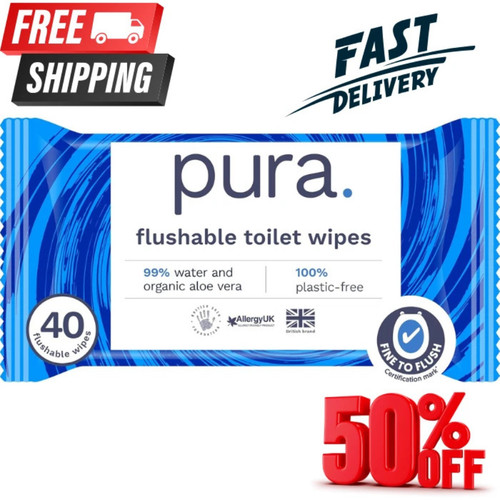 Pura flushable moist - flushable, toilet