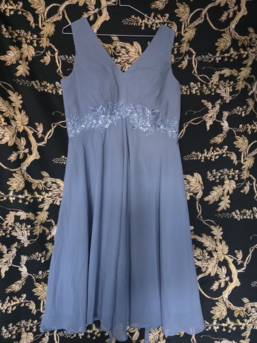 Blue dress with - matching, long