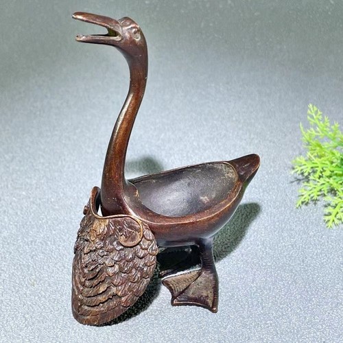 Vintage brass duck incense - vintage,