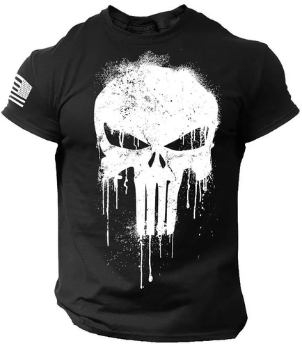 Men skull punisher shirt - punisher, t-shirt