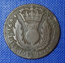 Scotland, William & Mary, Bawbee/Sixpence/6D, 1694 –  Scarce - Read!